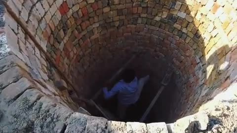digging hole in old style