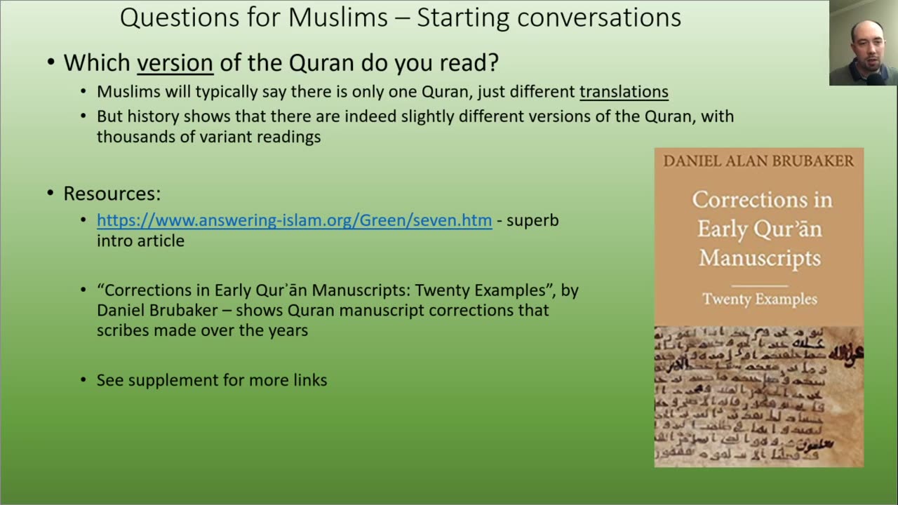 Christian-Muslim Dialog - Questions for Muslims part one 3