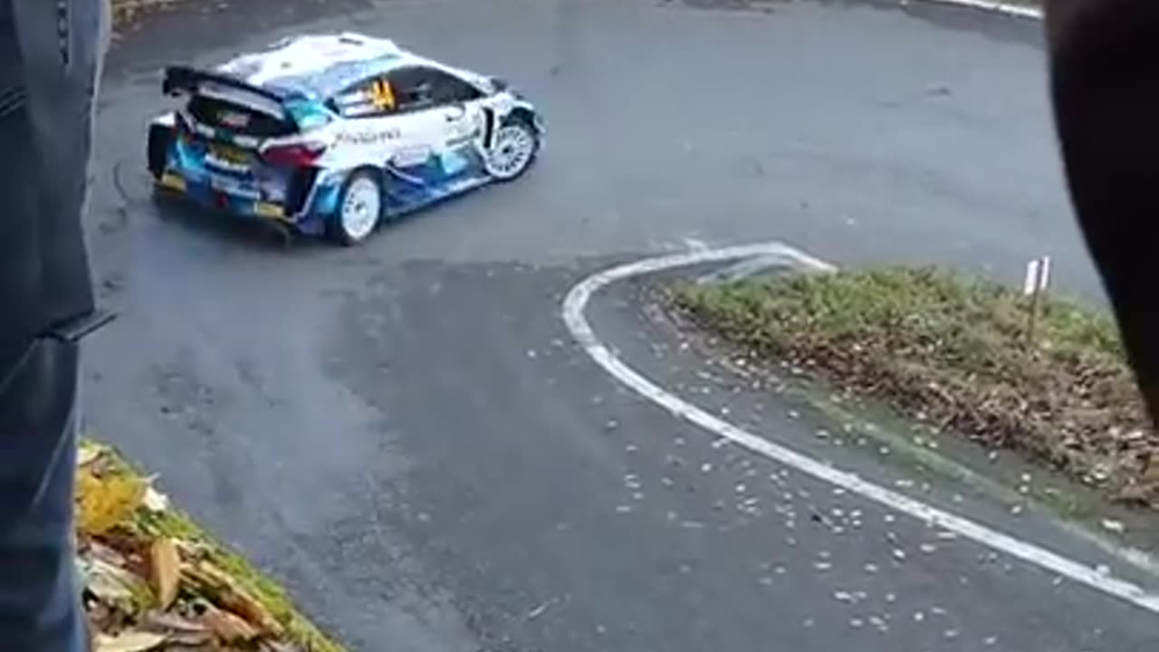 Gus Greensmith on the Limit at this U turn#shorts #drift #fiesta #motor #race #rally #wrc