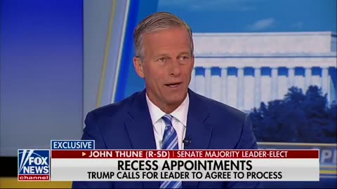 John Thune: Recess appointment can be used to fill the cabinet if the Senate tries to stop his picks