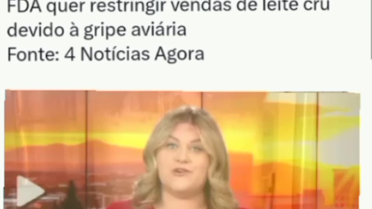 FDA quer frear vendas de leite cru devido à gripe aviária Fonte: 4 News Now.