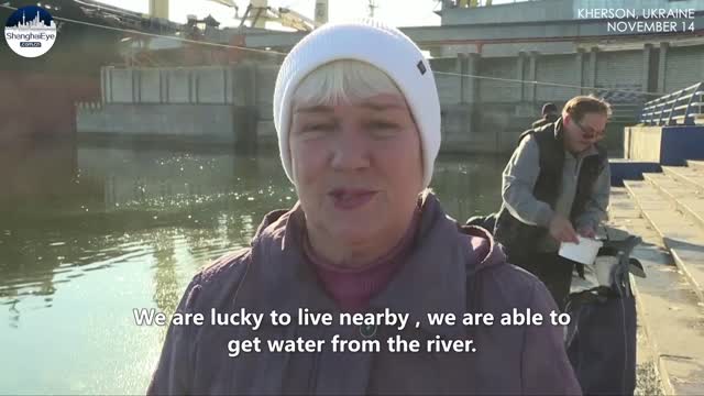 Emotional scenes seen in 'liberated' Kherson amid accusations of damaging key bridge against Russia