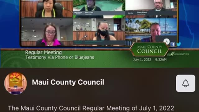 Napua Hueu Testifies Peoples Water Rights at Maui County Council