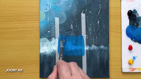 Rainy Day Painting / Acrylic Painting for Beginners