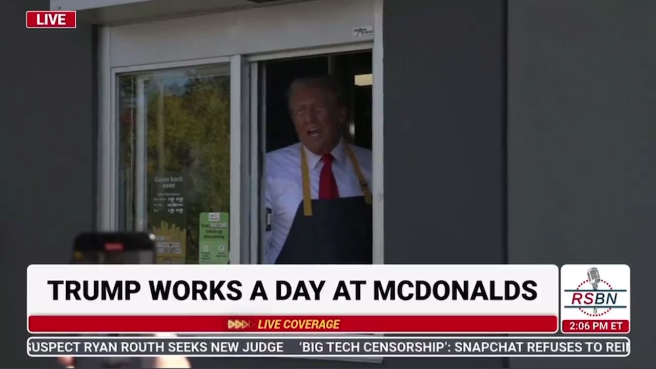 “ I've now worked for 15 minutes more than Kamala” - President Trump at Lancaster, PA McDonald’s