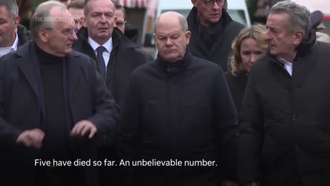 Scholz visits site of Christmas market attack that killed at least 5 and injured over 200