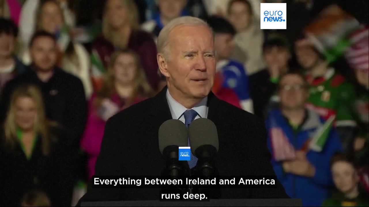 President Biden concludes Ireland trip with final speech from ancestral home of Ballina