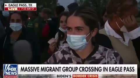Reporter IN SHOCK after illegal border crossers THANK Biden for open border