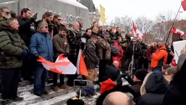 When the 'Canadian Veterans' removed the barricades at the War Memorial it was a significant win