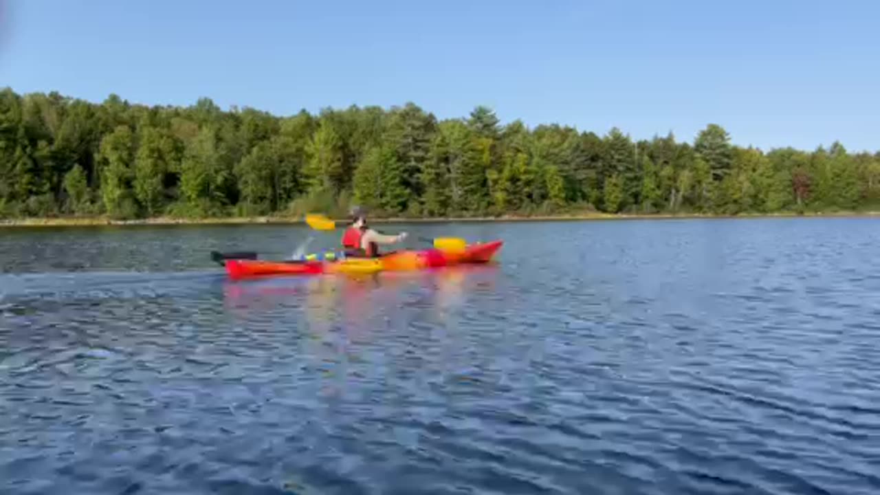 Aaron paddling