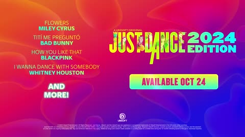 Just Dance 2024 Edition - Official Launch Song List Trailer (Miley Cyrus, Whitney Houston)
