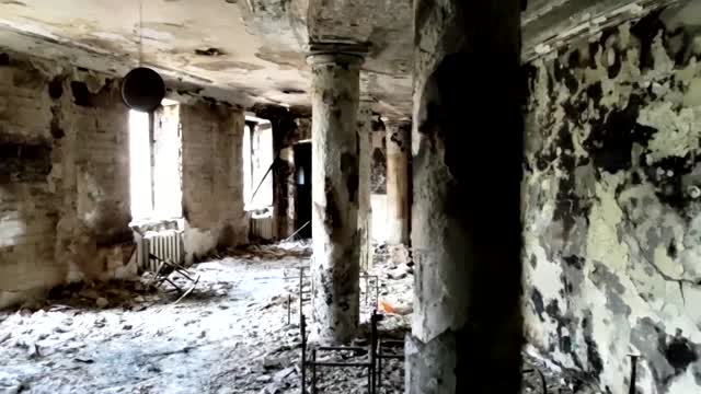 Inside the remains of bombed Mariupol theater