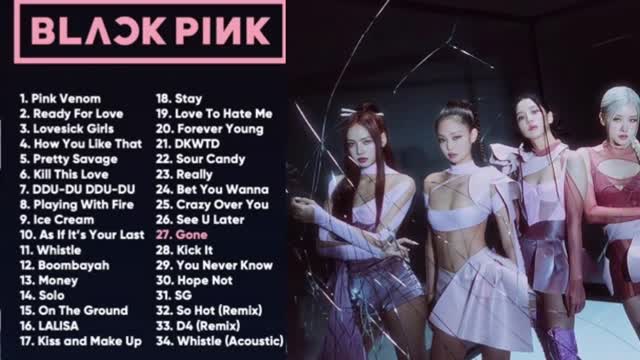 Black pink playlist