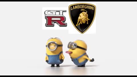 GTR vs Lamborghini Minions Style (Funny Video)