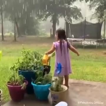 WATERING IN THE RAIN