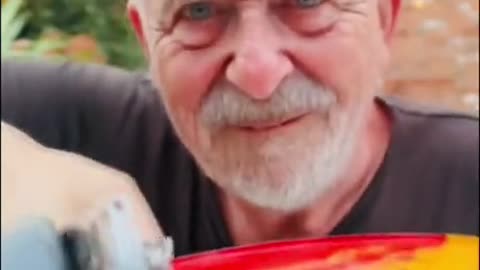 This guy's reaction to eating rotting fish