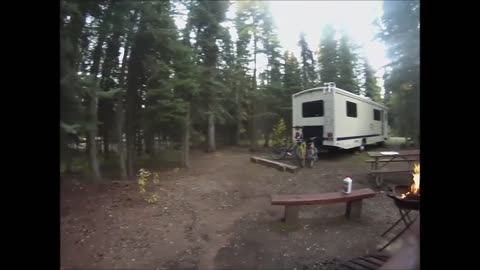 Labor day weekend camping in the motorhome at Harding lake in Alaska