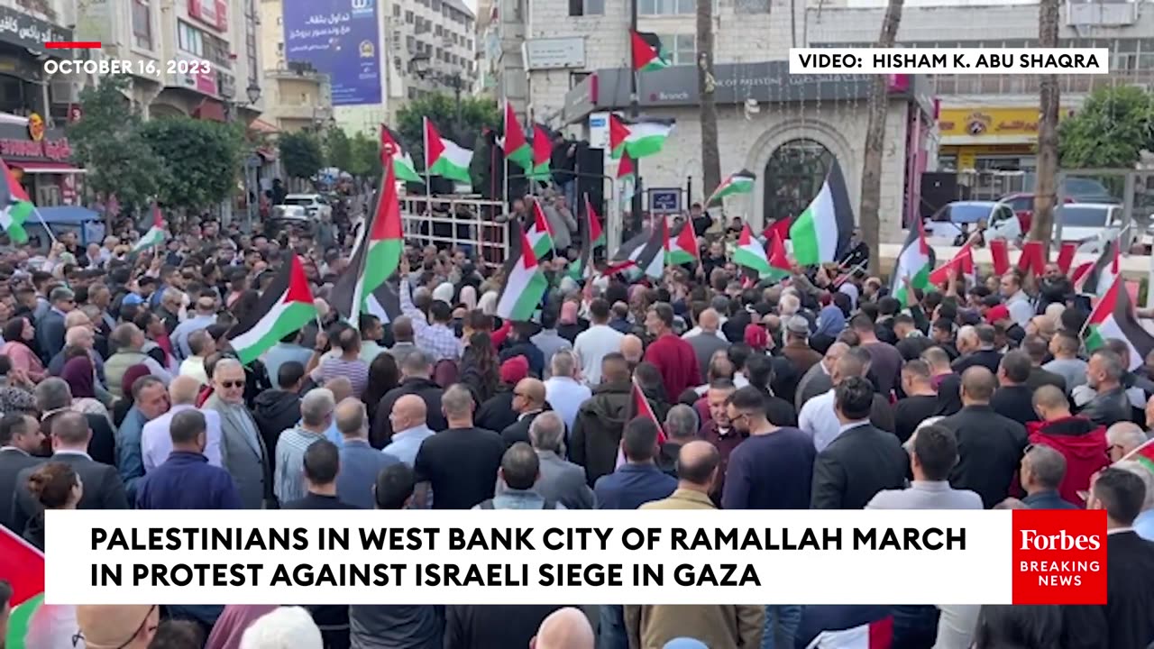 JUST IN- Palestinians March In Protest Against Israeli Siege In Gaza