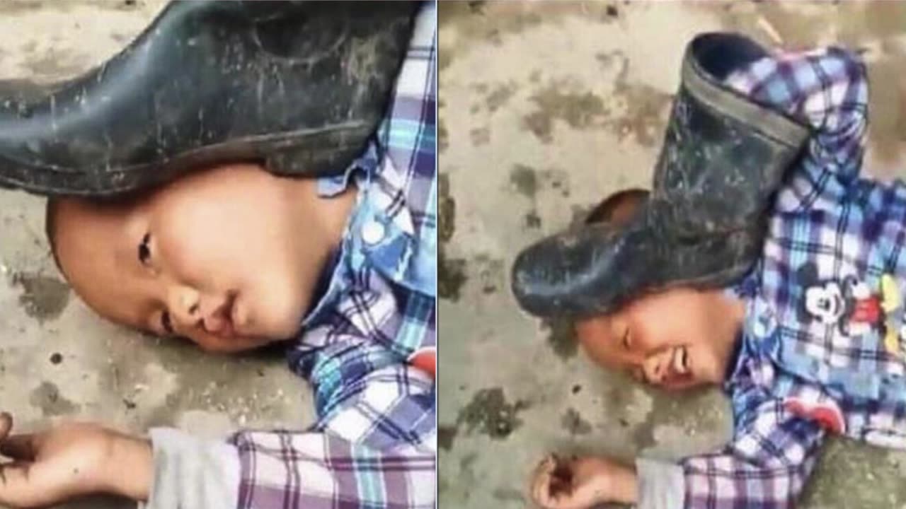 Fake Photos (Kid with Boot)