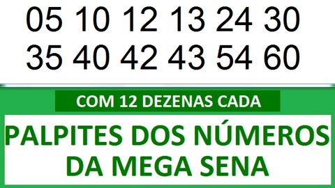 PALPITES DOS NÚMEROS DA MEGA SENA COM 12 DEZENAS uy uz u0 u1 u2 u3 u4 u5 u6 u7 u8 u9