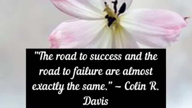 The road to success and the road to failure are almost exactly the same #motivation