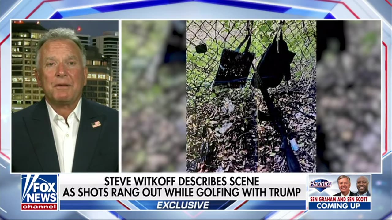 Hannity interviews "Person Of Interest" Steve Witkoff-golfed with Trump when Routh hoped to Kill Him