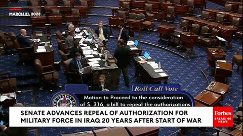 JUST IN- Repeal Of Authorization For Military Force In Iraq Advances In Senate