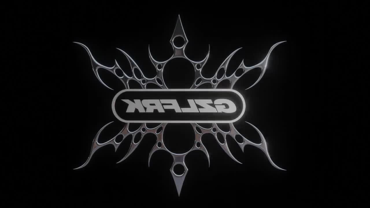 3D Chrometype Blender GZLFRK/012 Signature Logo with Abstract Shape