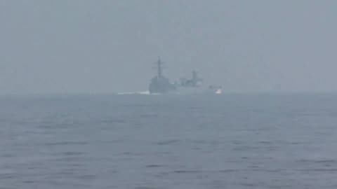 Chinese Naval Ship And American Destroyer Have Close Encounter Near Taiwan