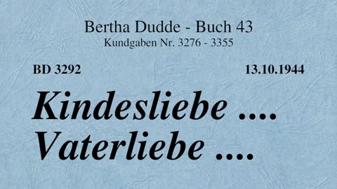 BD 3292 - KINDESLIEBE .... VATERLIEBE ....