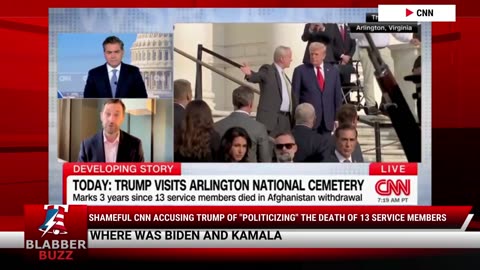 Shameful CNN Accusing Trump Of "Politicizing" The Death Of 13 Service Members