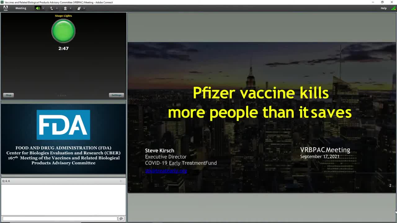 Testimony from FDA hearing regarding Covid vaccine booster number three