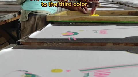 Oh Here's how!! Manual screen printing process for children's clothes