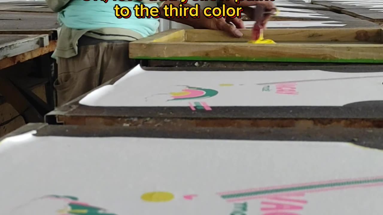 Oh Here's how!! Manual screen printing process for children's clothes