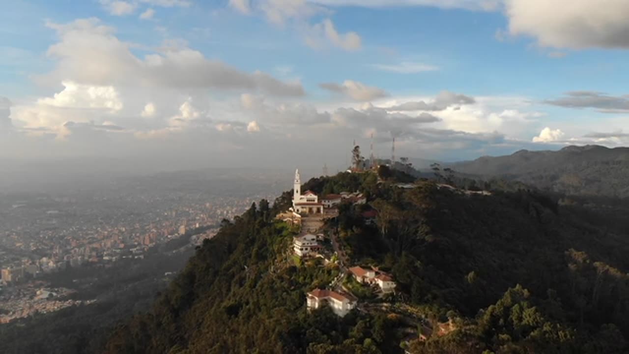 Beautiful view of hilly city and looking so cute clouds on the sky