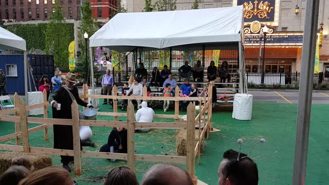 Milking Sheep Performance at Children's Theatre