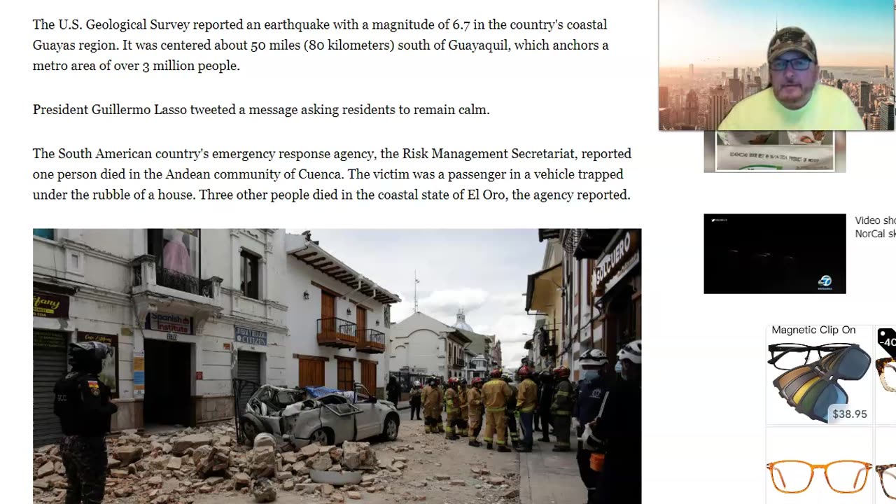 6.7 Magnitude Quake Hits Ecuador Killing 4 Wide Damage