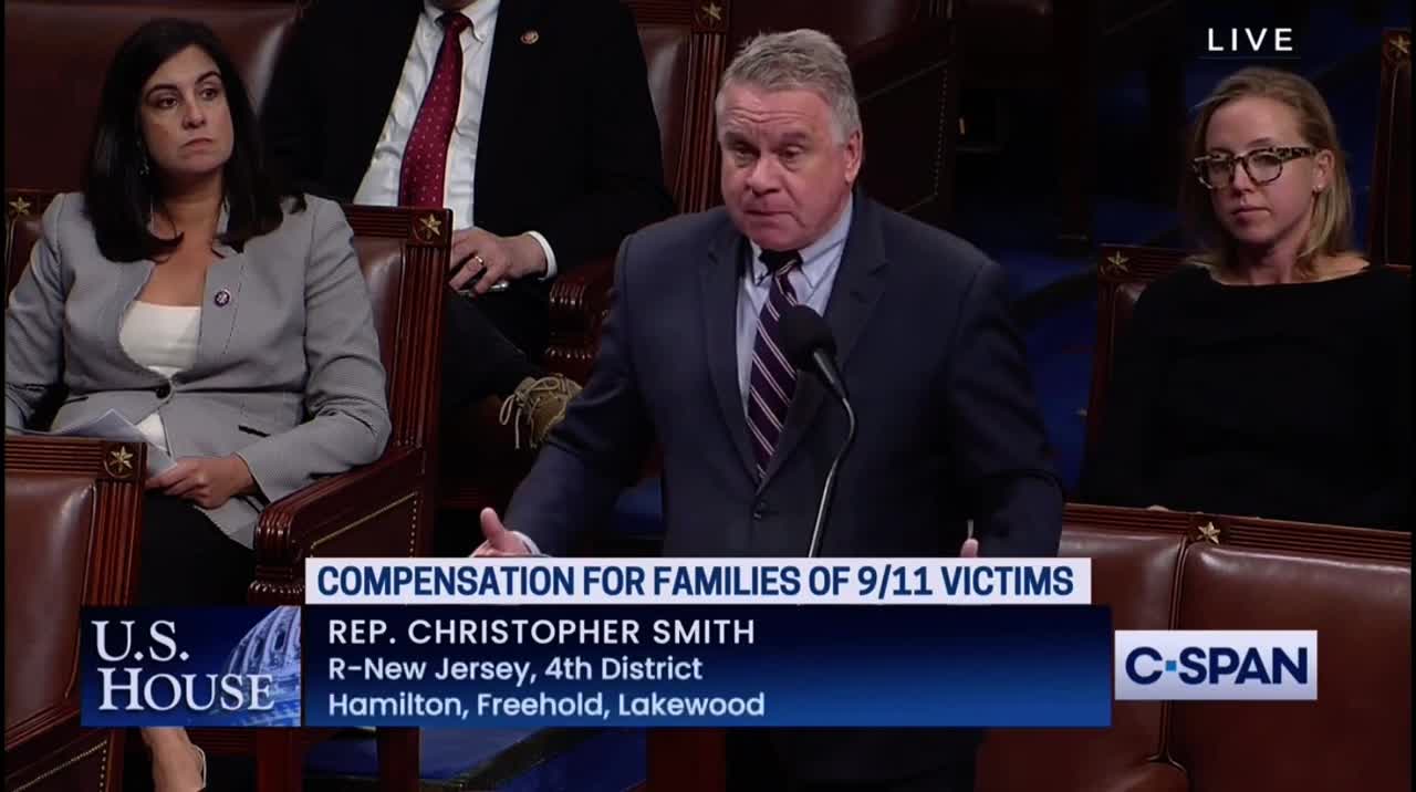 Rep. Chris Smith (R-NJ) speaks in support of the Fairness for 9/11 Families Act on the House Floor