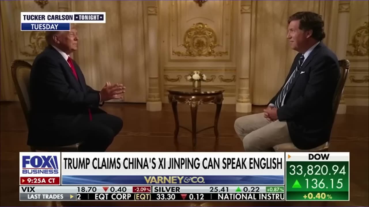 Donald Trump tells Tucker the one English word Xi Jinping said to him #shorts