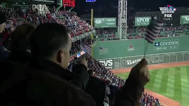 Retired Marine Sings God Bless America