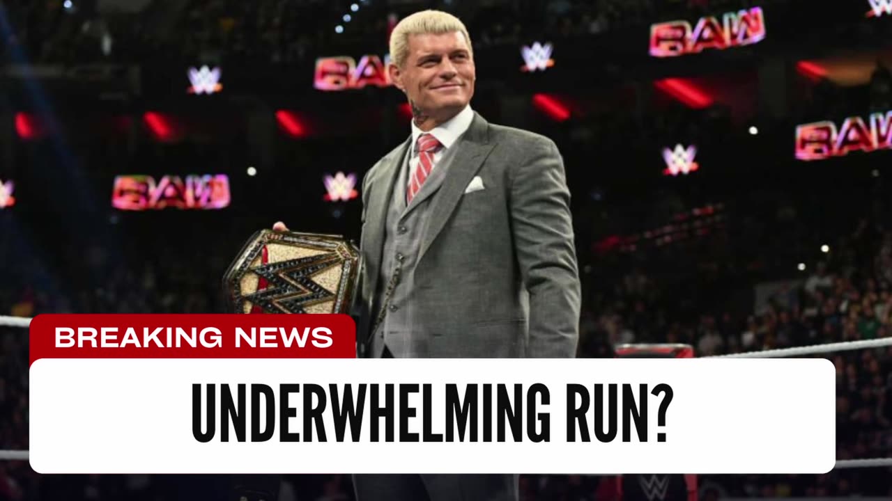 This WWE Legend Thinks Cody Rhodes Title Run Has Been Underwhelming