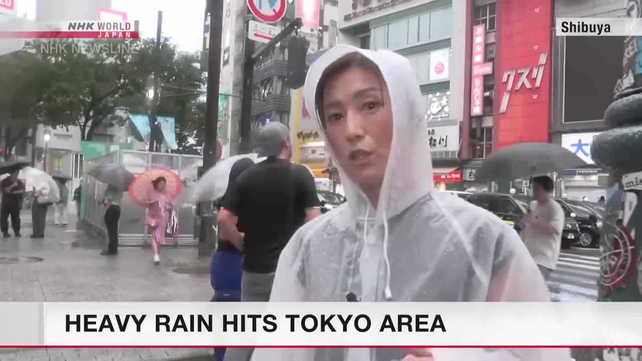 Heavy rain hits Tokyo area as typhoon Ampil nearsーNHK WORLD-JAPAN NEWS