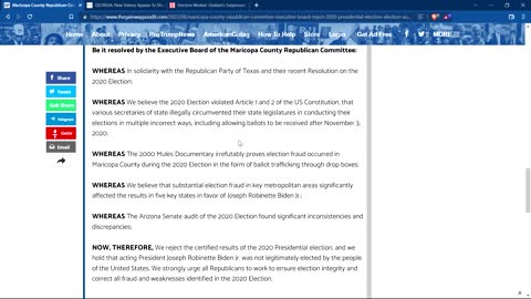 Maricopa County Republican Reject 2020 Presidential Election After Election Audit