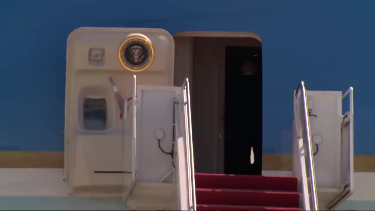 President biden falls on Air Force One stairs --