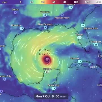 the path of hurricane milton