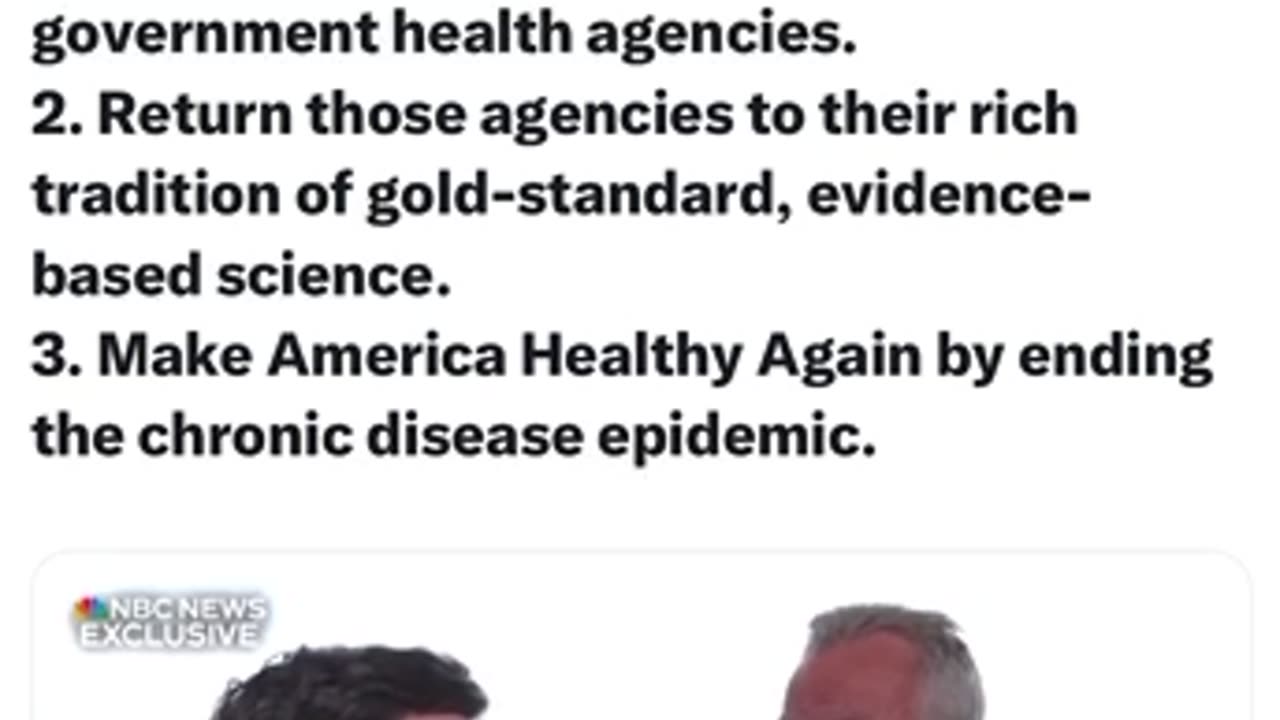President Trump has asked me to do three things - RFK Jr.