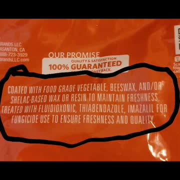 Oranges treated with Chemicals to maintain Freshness!
