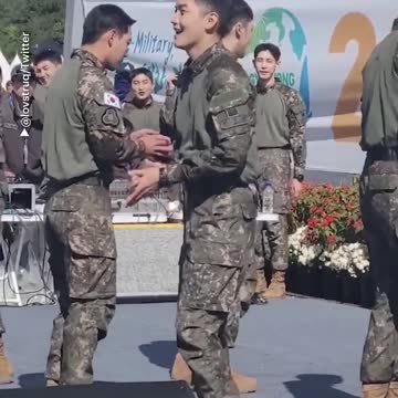 Kpop stars enlisted in army go viral