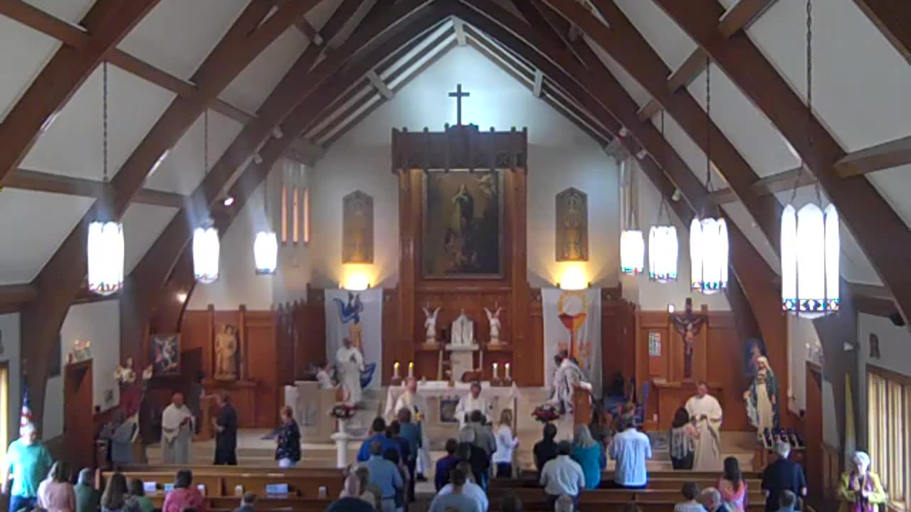 061123AD 11:30 AM Corpus Christi Choir Mass, beginning, end of Eucharistic procession