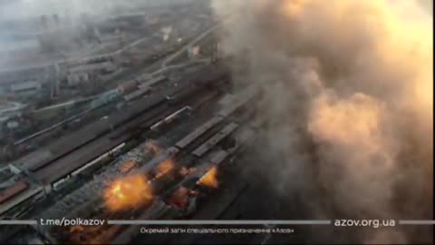 Azov positions getting destroyed by Russian TOS-1 fire